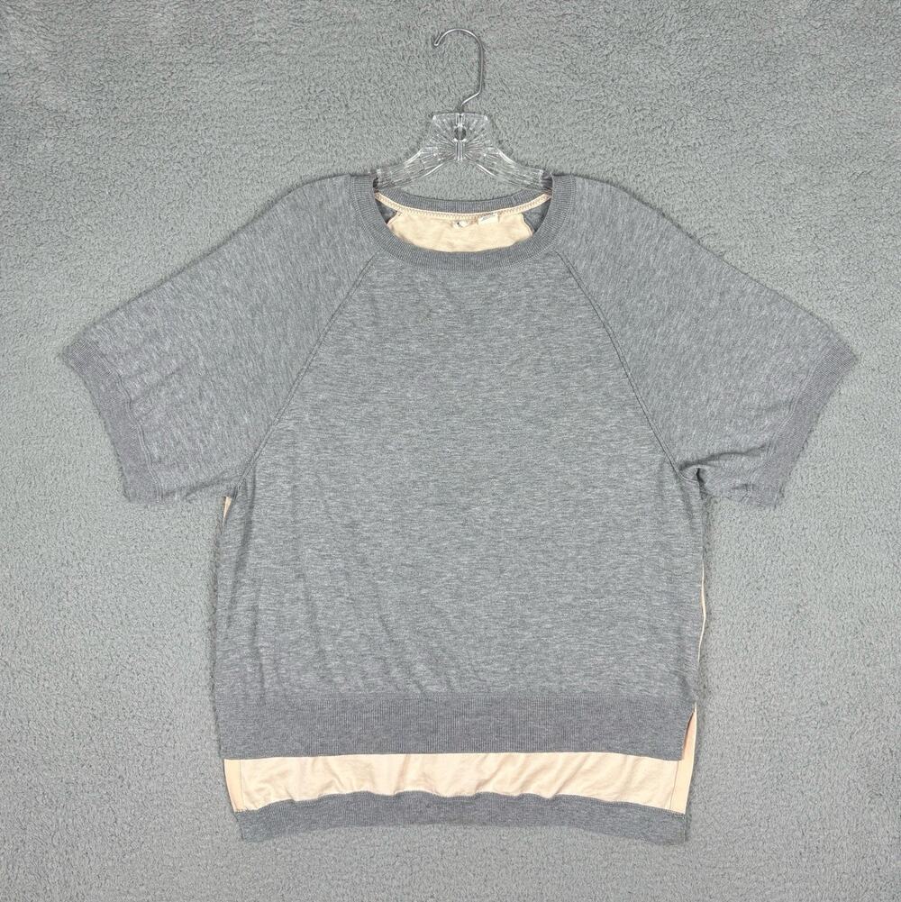 Anthropologie Moth Top Women’s Small Gray Colorblock East Falls High Low Tunic
